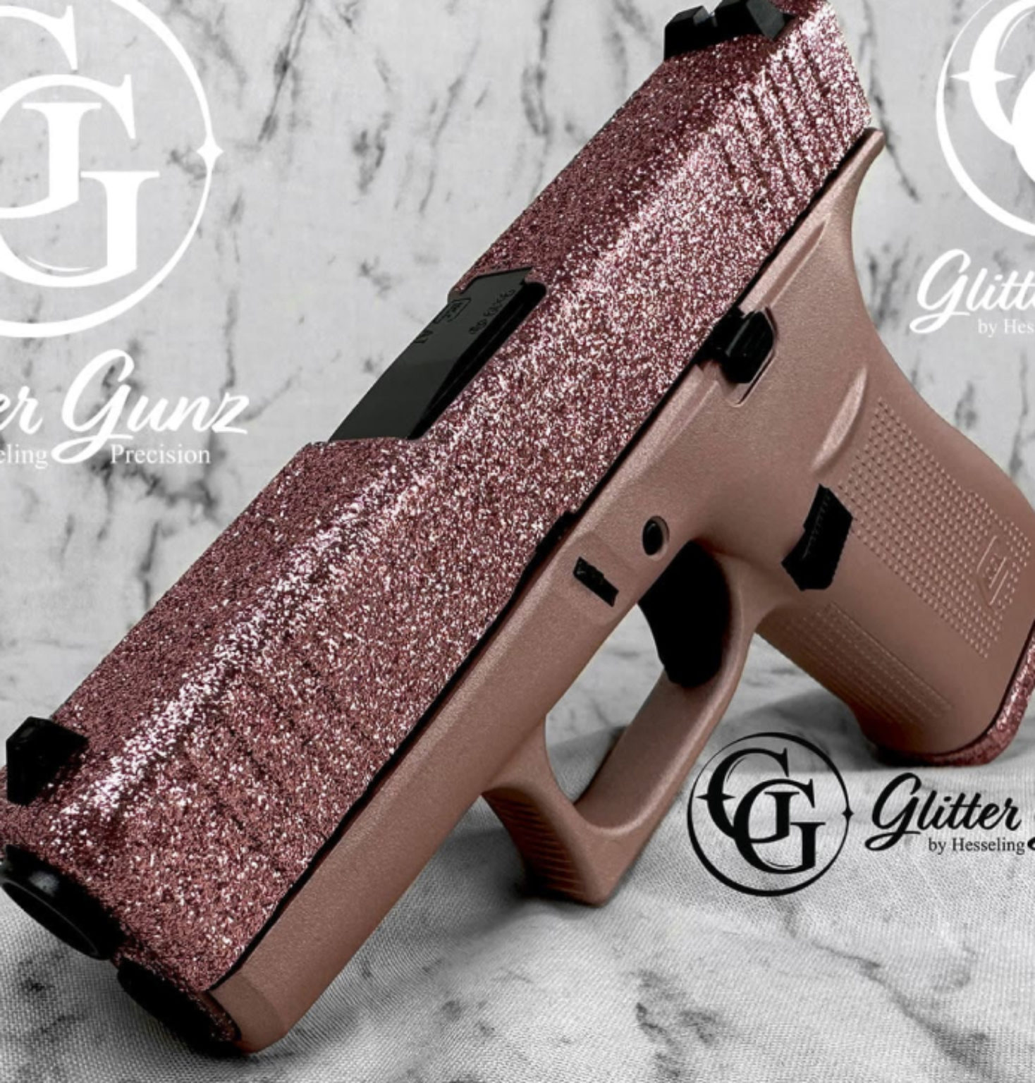 GlitterGunz Rose Gold Glock 43X Pistol Giveaway Just another