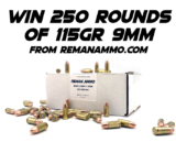 250 Rounds 9mm Ammo Giveaway